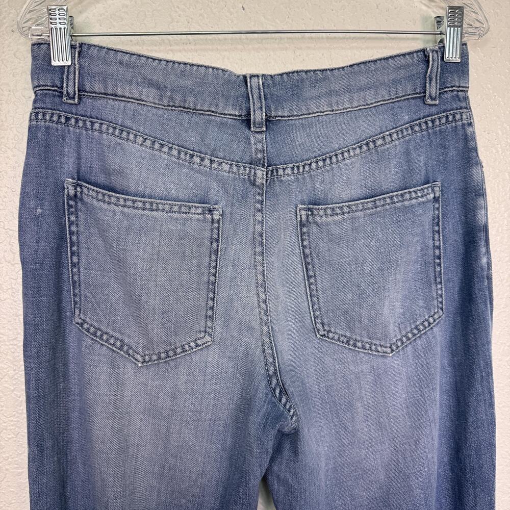 Cloth & Stone Jeans Womens Small Distressed Straight Tencel Lyocell Light Wash - Picture 6 of 11